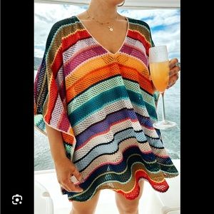 Sold Out Mumu Peta Tunic Colorful Crochet